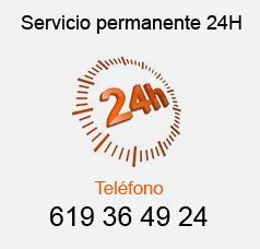 Servicio permanente 24H - Tel. 619 36 49 24